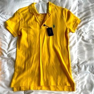 Yellow polo shirt